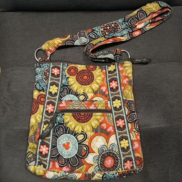 Vera Bradley Handbags - Vera Bradley Disney Hidden Mickey Flower Shower Hipster Crossbody